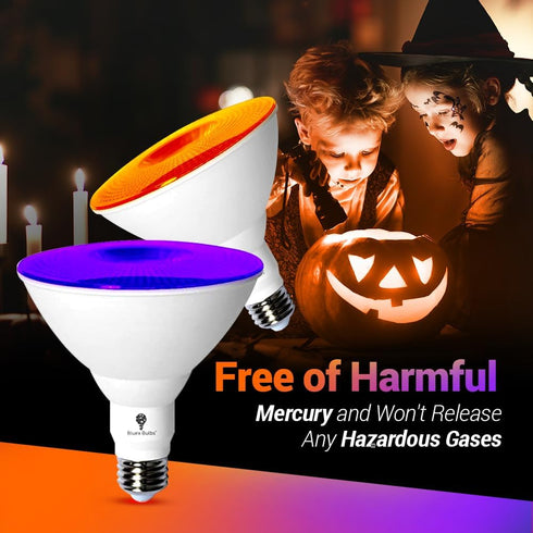 2 Pack BlueX LED Par38 Flood Light Bulb, 18W (120W Equivalent), Dimmable E26 Base Purple LED Lights for Home Lighting