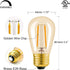 Hizashi 15 Pack S14 Replacement Light Bulbs, 2W=25 Watt Outdoor Edison Bulbs Dimmable E26 Base, Amber 2200K S14 LED Bulbs, Outdoor String Lights Bulbs Replacement, Shatterproof Waterproof, UL Listed by Hizashi