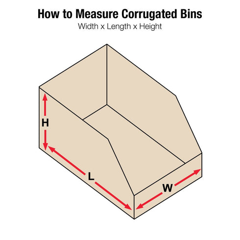 Aviditi Pack of 50 Corrugated Cardboard Storage Bins, 6"x 12"x 4 1/2", Kraft for Home, Garage, and Warehouse
