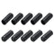 MECCANIXITY 10Pcs Heat Shrink End Cap, 10mm ID x 30mm L, Waterproof Adhesive Tubing Caps, Black