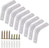 Joyangy 8pcs 3 Inch L Brackets, Heavy Duty Wall Mount White L Corner