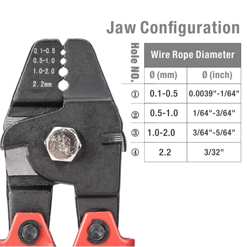 Wire Rope Swager for Crimping Fishing Lines Up To 2.2mm, iCrimp