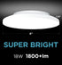9 Inch 18W, 5 2700/3000/3500/4000/5000K, Settable 1800LM Closet Leetdud Flush Mount LED Ceiling Light Wired, CCT