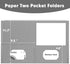 RAZCC 50 Pack Two Pocket Folders, Letter Size Paper Folders with Pockets for School Office Business, Grey