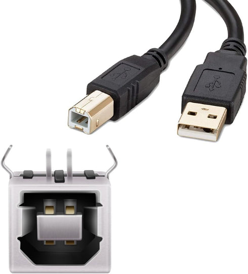 MXRS USB Female Type-B Port 4-Pin Right Angle PCB DIP Jack Socket 10 Pack