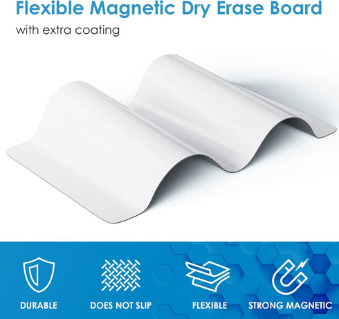 MaxGear 16 x 12 inch Magnetic Dry Erase Whiteboard for Refrigerator, Fridge Shopping List Notice Board