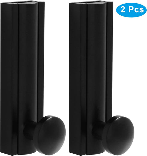 2pcs 2 Inch Solid Brass Slide Bolt, Black Gate Latch Sliding Screen Door Lock, Surface Bolts with Screws