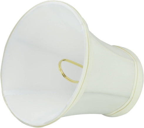 Aspen Creative 30035-2A, 3" 5" 4-1/2" Set 2 Bell Clip-On Chandelier Lamp Shade, Off-White, Top x Bottom x Slant Height