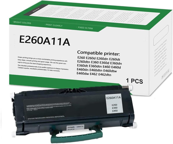 E260A11A Toner Cartridge Replacement for Lexmark E260, E360, E460, E462, E260d, E360d, E460d (Black)