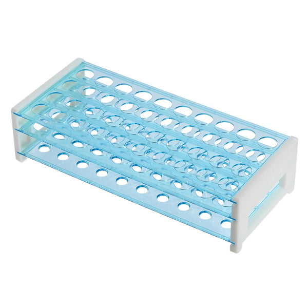 YOKIVE Tube Rack, Polypropylene Test Tube Holder, Great for 15-18mm Lab Test Tubes (Blue, 40-Sockets)