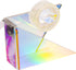 Iridescent Acrylic Tape Dispenser with Sharp Stainless Steel Sawtooth for 1 Inch Roll, Colorful Clear Office Desktop