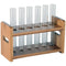 Lily's Home Bamboo Test Tube Vial Holder Rack, 6 Tube Capacity, Great as Pen Stand, Rack Only, Tubes Not Included