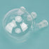 Three Neck Round Bottom Flask, Glass 3-Neck Boiling Flask with 24/40 Standard Taper Joint, 1000 mL