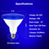 Par38 Bulb 15W(100Watt Bulbs, E26 Bulbs 2 Pack LED Blue Light - Equivalent) Blue LED Light Base Flood Light Perfect