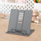 Mini Book Stand Book Holder: Adjustable Metal Desk Cookbook Holder for Reading Hands-Free, Portable (Grey)