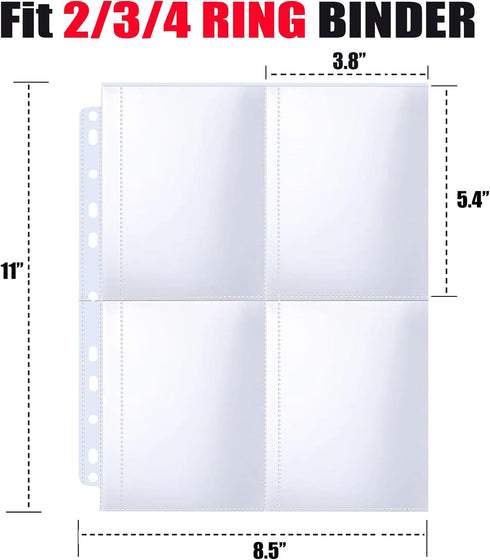 MUQING 30 Pack 120 Pockets Seed Packet Binder Sleeves, Garden Seed Storage Organizer Pages for 3 Ring Binder, Slot Size 3.5"x 5.5", Sleeves for Seed Holder Container, Seed Saver Protector by MUQING