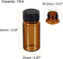 PATIKIL 10mL Reagent Media Bottle, 12 Pack Round Glass Storage Bottles with Plastic Screw Cap, Brown