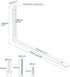Mooche 4Pack 8.08*5.9 Inch) Floating Shelf Brackets, Heavy Duty Metal L Brackets Wall Mounted Corner Brace Angle