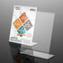 NIUBEE Acrylic Sign Holder, 8.5 x 11 Inches Slanted Back, Clear Plastic Table Stand for Office, Store, and Restaurant