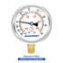MEASUREMAN 2-1/2" Dial Glycerin Filled Pressure Gauge, 30inHG-60psi, 304 Stainless Steel Case