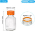 PATIKIL 2 Pack Reagent Media Storage Bottles, 250ml Borosilicate Glass Square Graduated Round Bottles with Orange GL32 Screw Cap for Lab Water Reagent Liquids, Clear by PATIKIL