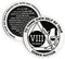MYRECOVERYSTORE Silver and Black Pirate Alcoholics Anonymous AA Chip with Coin Capsule, 1-50 Years