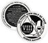 MYRECOVERYSTORE Silver and Black Pirate Alcoholics Anonymous AA Chip with Coin Capsule, 1-50 Years