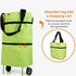 Amaping Shopping Grocery Bag with Wheels Rolling Tote Bag Carry on Luggage Bag Reusable Shopping Bags Travel Bag Duffel