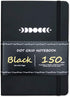 Bullet Dotted Journal, A5 PU Leather Hardcover, 160 Black Pages, 150gsm No Bleed Paper for Women and Men, Gift Box