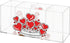 Ainavmxzs Cute Red Hearts Acrylic Makeup Cup Holder With 4 Compartments Makeup Brush