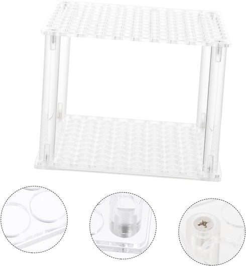 Homoyoyo Transparent Acrylic Pen Holder Rack Sturdy Desktop Organizer for Pens Pencils Tools Stylish Display Stand