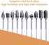 ATOPLEE 10pcs Carbide Burr Set, 2.35mm Shank Tungsten Steel Double Cut Rotary Tool for Woodworking, Drilling, Metal