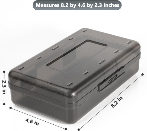 Pencil Box, Large Capacity Pencil Case, Plastic Pencil Boxs for Kids Girls Boys Adults, Hard Crayon Box Storage