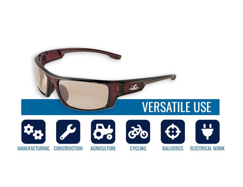 Bullhead Safety Dorado Safety Glasses, Dual Lenses, Blue Light Glasses with UV Protection