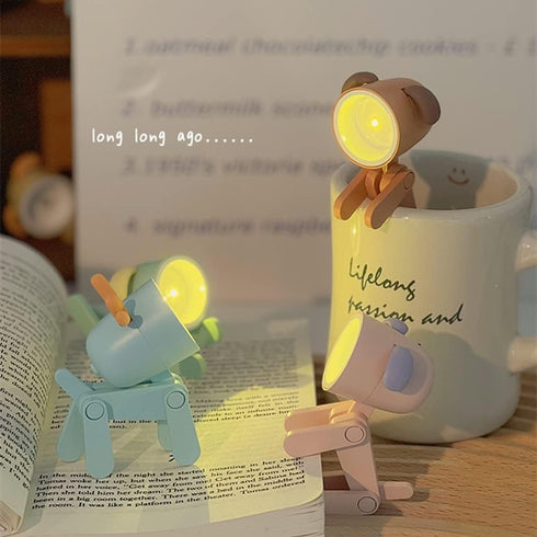 Adorable Mini LED Table Desk Lamp, Cute Night Light for Kids, Animal Pet Nightlights, Birthday Gifts for Children (Dog