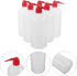 6pcs 1000ml SHERCHPRY Laboratory Narrow Mouth Wash Bottles with Crimson Lids, Plastic Chemistry Squeeze Bottles