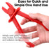 Swpeet 3Pcs Red Line Clamps Flexible Hose Clamps Pliers Kit, Hose Pinch Off Pliers Set for Brake Hoses, Fuel Hoses,