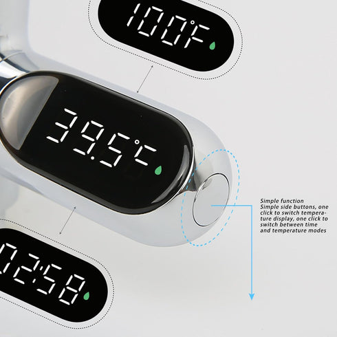 Hamwesh 360 Shower Thermometer, LED Digital Display Rotating Screen Instant Read Water Temperature Gauge