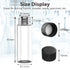 FOUR E'S SCIENTIFIC 100 Pack 4ml Clear Glass Sample Vials with Black PP Screw Caps, Liquid Storage Bottles for Lab,