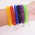 SENHAI 12 pcs Wristband Keychains & 6 pcs Key Tags, Plastic Coil Stretch Elastic Spring Bracelet Key Ring
