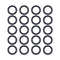 Othmro 50pcs Nitrile Rubber O-Rings, 2mm Wire Dia, 12mm OD Metric Sealing Washers for Oil or Air Sealing, Black