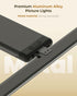 3 5 12000mAh (Black,1 Pack) Picture Light for Wall Rechargeable Art Light with Remote, Colors & Brightness Levels