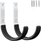 Heavy Duty Steel Garage Hooks, Utility Organizer Hooks for Garage Garden Tools, Steel Wall Mount (Black 2 Pack)