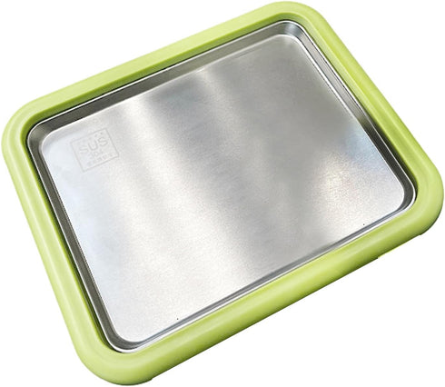 Naroote 2 Frozen Rolled Ice Cream Maker Kit, Stainless Steel Freeze Plate with Scrapers, Homemade Desserts Kit