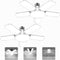 Kofarrten LED Garage Lights, 80W LED Garage Ceiling Lights with 5 Deformable Panels,