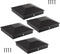 6X6 Post Caps for 5.5inx5.5in Wood Fence Post, Durable PP Plastic Cover with Mounting Screws, 4 Pcs, Black