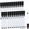 RETON 25 Pcs Black Magnetic Dry Wipe White Board Markers with Eraser Cap - 4.5 in Mini Fine Tip
