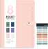 Sooez 8 Pocket Elegant Accordion File Organizer, Portable Pink Document Folders with Labels for School Office Supplies