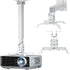 WALI Projector Mount Ceiling/Wall - Universal 3-in-1 Bracket with Extension Pole, Height