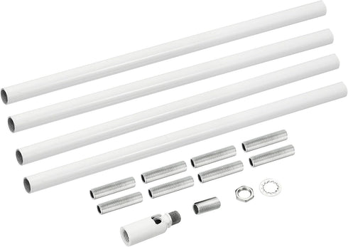MECCANIXITY Threaded Extension Rod, 9.8" Lamp Pipe with Connector Light Fixture Parts